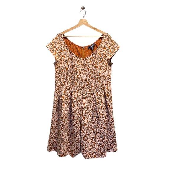 ModCloth Brocade Dress Orange Size 1X - Picture 2 of 13
